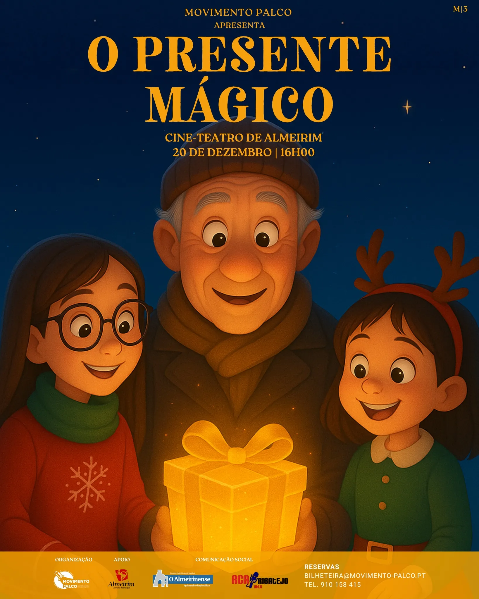 Natal em Almeirim: O Cine-Teatro recebe o espetáculo "O Presente Mágico"